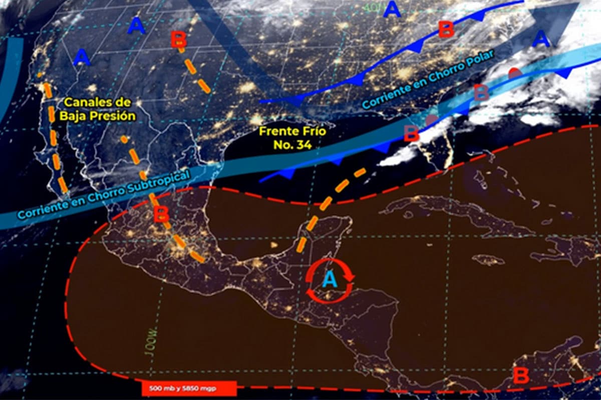 Anticicl N Sobre El Territorio Mexicano Originar Cielo Mayormente