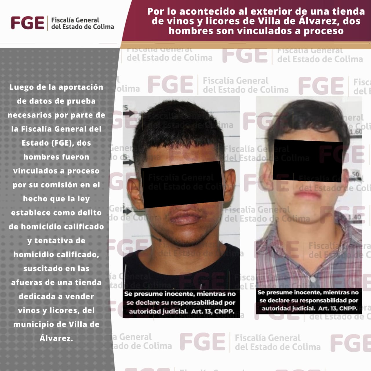 Dos Hombres Vinculados A Proceso Por Homicidio Calificado Y En