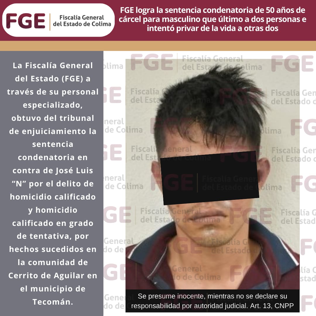 Fge Logra Sentencia De 50 Años De Cárcel Para Masculino Que Ultimó A