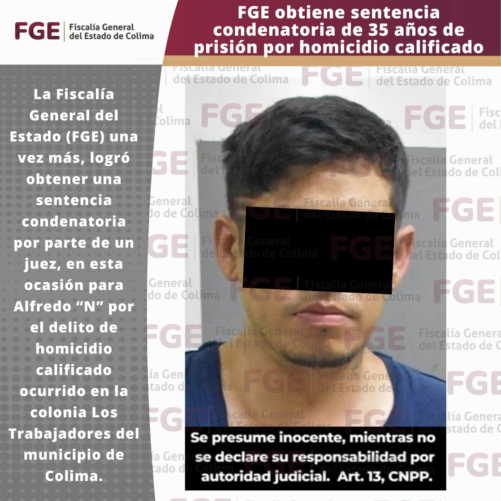 FGE Obtiene Sentencia De 35 Años De Prisión Por Homicidio Calificado ...