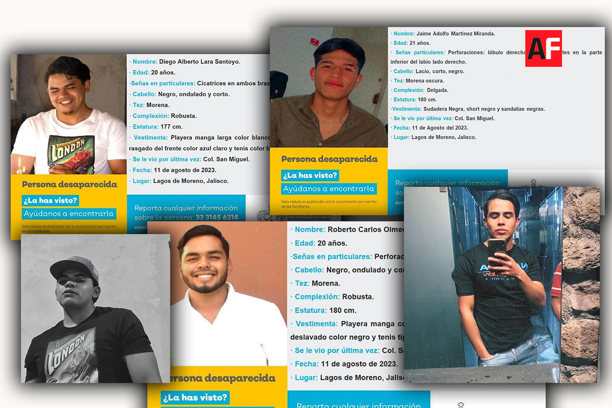 Cinco Jóvenes Son Reportados Como Desaparecidos En Lagos De Moreno Jalisco Autoridades Ya 
